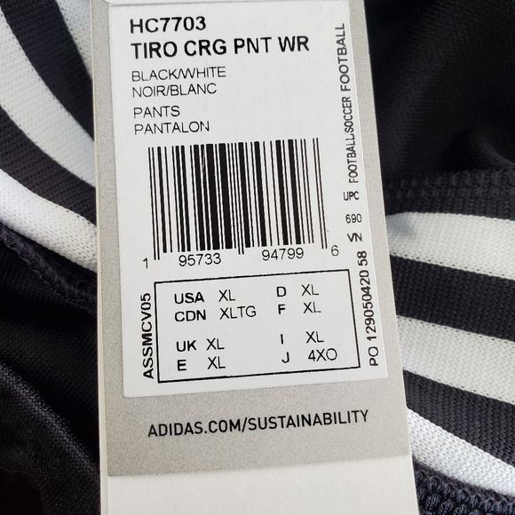 Mens Adidas Aeroready Track Pants New with tags XL Football Tapered Leg - Picture 5 of 6